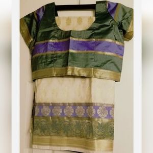 Saree with stitched blouse